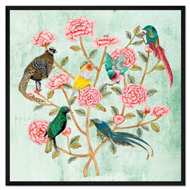 Gerahmter Kunstdruck Minzige Chinoiserie II