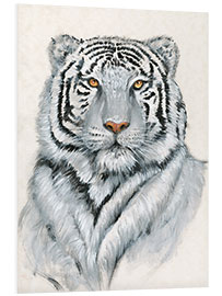 Quadro em PVC Tigre branco