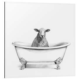 Magnettafel Schaf in der Wanne