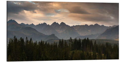 Aluminium print Tatra Mountains Panorama, Poland