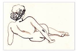 Plakat Female nude lying down