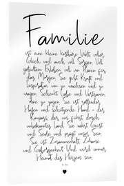 Akrylbillede  Family - a poem (German) - Ohkimiko