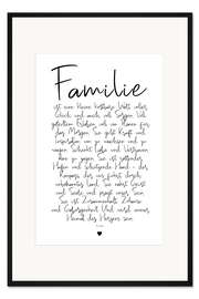 Gerahmter Kunstdruck Familie - ein Gedicht