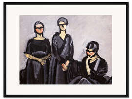 Gerahmter Kunstdruck Drei Frauen in Schwarz