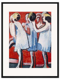 Gerahmter Kunstdruck Tänzer kleiden sich an