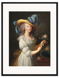 Gerahmter Kunstdruck Marie Antoinette in einem Kleid