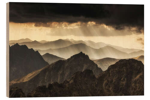 Holzbild Rysy im Tatra-Gebirge