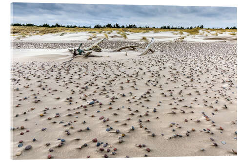 Acrylic print Pebbles on the beach, Baltic Sea