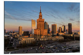 Magnettafel Kulturpalast im Abendrot, Warschau