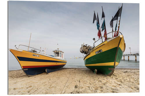 Gallery print Fishing boats on the beach