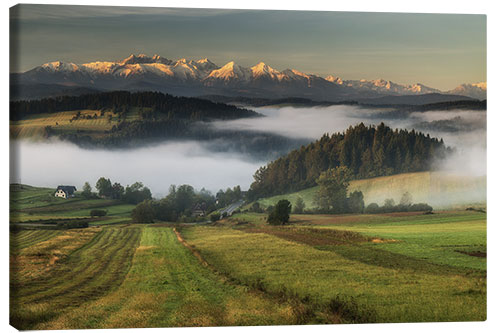 Quadro em tela Panorama da montanha, montanhas Tatra