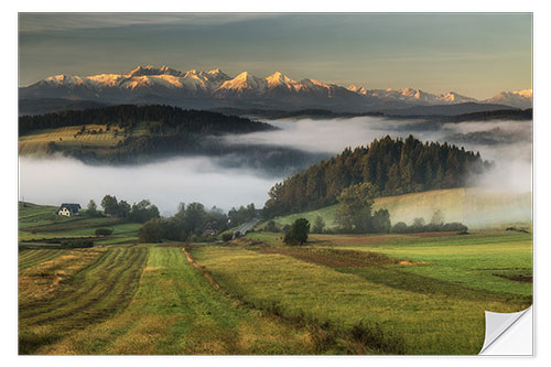 Selvklæbende plakat Mountain panorama, Tatra Mountains