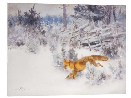 Galleritryk Fox in the Winter Landscape III