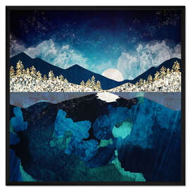 Gerahmter Kunstdruck Mitternachtswasser