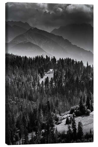 Quadro em tela Cabana de montanha nas montanhas Tatra