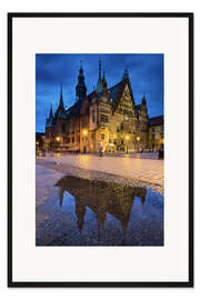 Gerahmter Kunstdruck Breslauer Rathaus