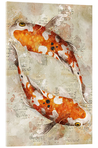 Acrylic print Koi Fishes