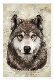 Wandbild  Wolf - Durro Art