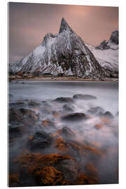 Acrylic print Sunset at Ersfjord on Senja Island