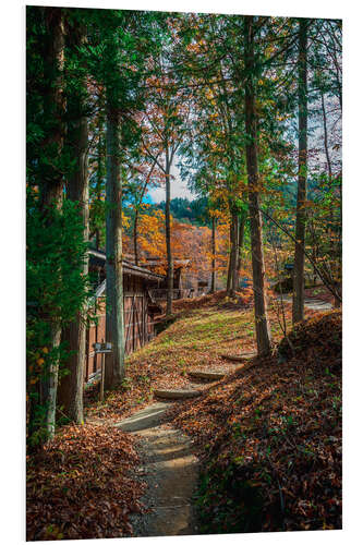 Hartschaumbild Herbst in Japan