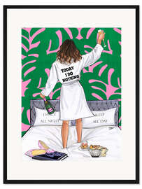 Gerahmter Kunstdruck Heute mache ich nichts