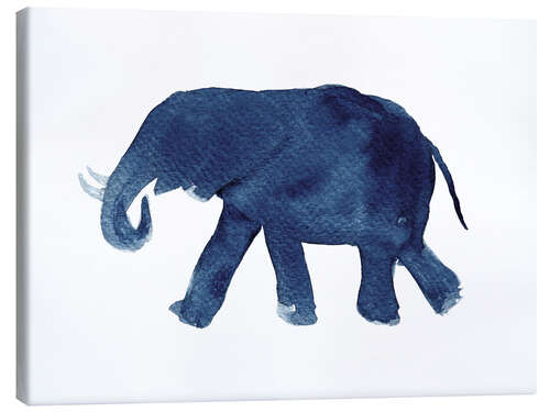 Lienzo Elefante en azul