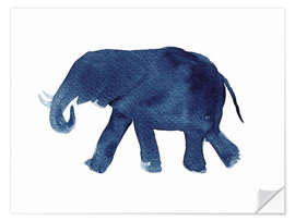 Selvklebende plakat Elephant silhouette