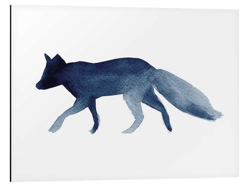 Aluminium print Fox - silhouette