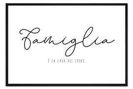 Gerahmter Kunstdruck Familie (Italienisch)