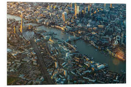 Foam board print Downtown London with Tower Bridge