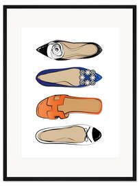Gerahmter Kunstdruck Luxusschuhe