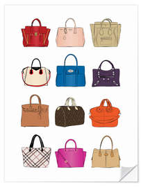 Selvklebende plakat Fashion bags