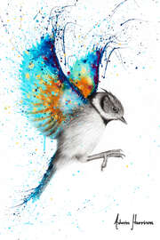 Magnettafel Goldener Sonnenuntergangsvogel