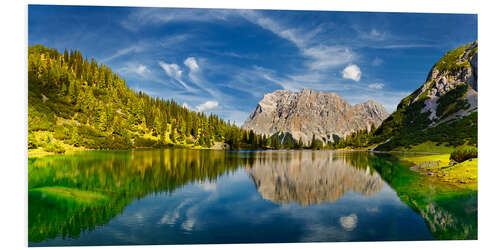 Foam board print Seebensee with Zugspitze