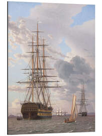 Magnettafel Asow und eine Fregatte vor Anker vor Helsingör