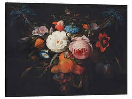 Magnettafel Blumengirlande