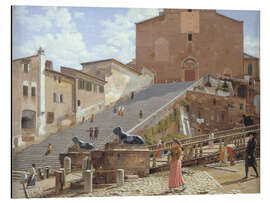 Magnettafel Marmortreppe bei der Kirche Santa Maria in Aracoeli