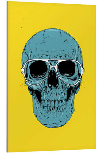 Aluminium print Blue skull