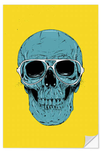 Självhäftande poster Blue skull