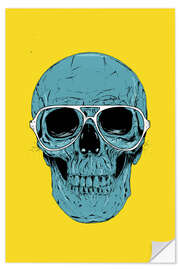 Selvklebende plakat Blue skull