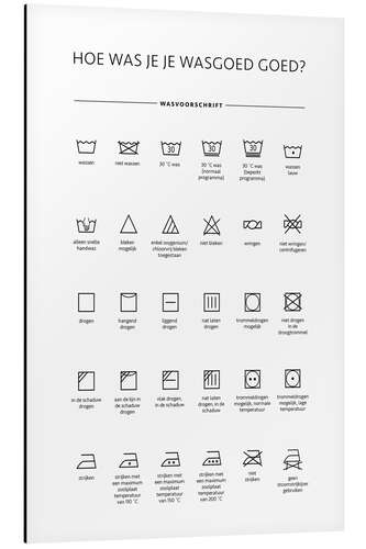 Alubild Wasch- & Pflegesymbole (niederländisch)