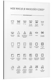 Magnettafel Wasch- &amp; Pflegesymbole (niederländisch)