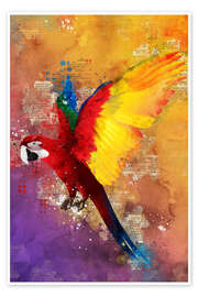 Wandbild  Papagei - Durro Art