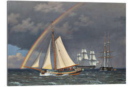 Galleriataulu Rainbow at sea with some cruising ships