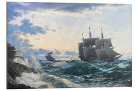 Magnettafel Schiffe am Morgen nach einem Sturm