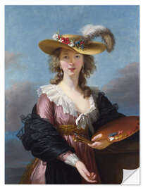 Sisustustarra Elisabeth Louise Vigée Lebrun with a straw hat