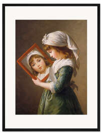 Gerahmter Kunstdruck Blick in den Spiegel