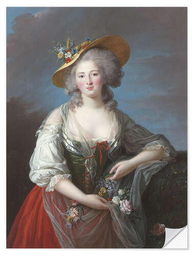 Selvklæbende plakat Elisabeth-Philippe-Marie-Hélène de France