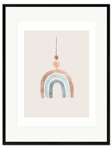 Ingelijste kunstdruk Nursery Rainbow