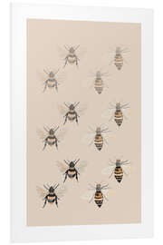 Foam board print Bees II